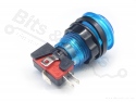 Push button Arcade/Joystick transparent blue with lighting 24.2mm